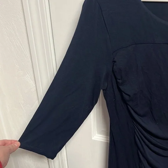 𝅺a pea in the pod long navy blue dress size large. - Picture 3 of 8